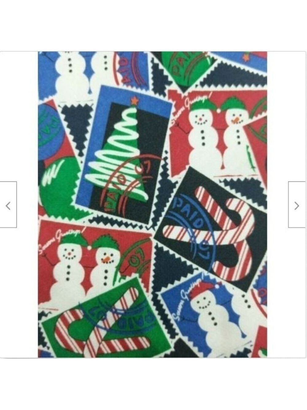 Christmas Tree Snowman Candy Cane Ornaments Necktie - Picture 3 of 6